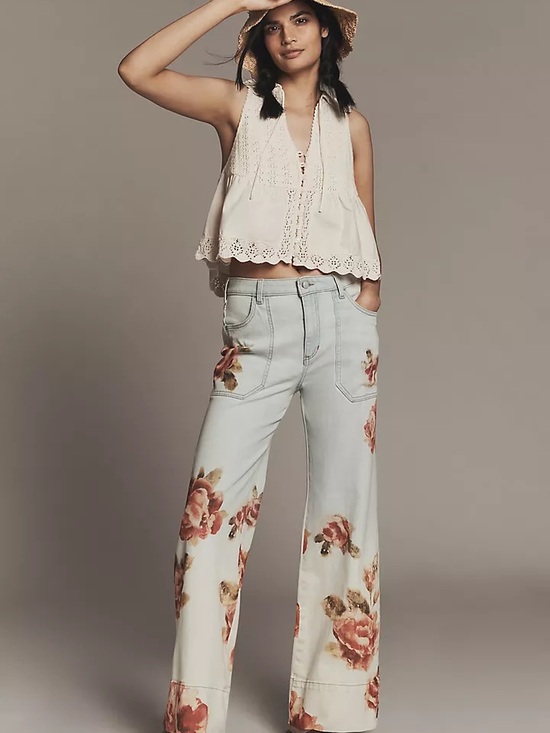 Pilcro Denim - NWT Rylan Relaxed High-Rise Flare Jeans by Pilcro Size 28